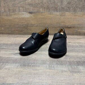 Dansko Marisa Black Burnished Nubuck Leather Loafer Shoes Women's Size EU 37